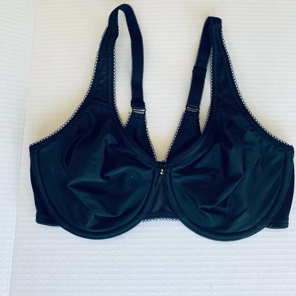 BRA WACOAL Underwire No Padding Black Adjustable Straps 36D - Picture 1 of 6